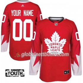 Toronto Maple Leafs Hockeydrakt Custom 2017-2018 Rød Alternate Adidas Authentic - Barn